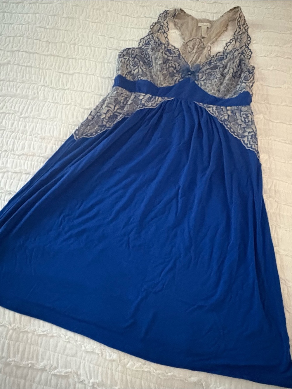 Soma Royal Blue Maxi Dress with Lace Bodice